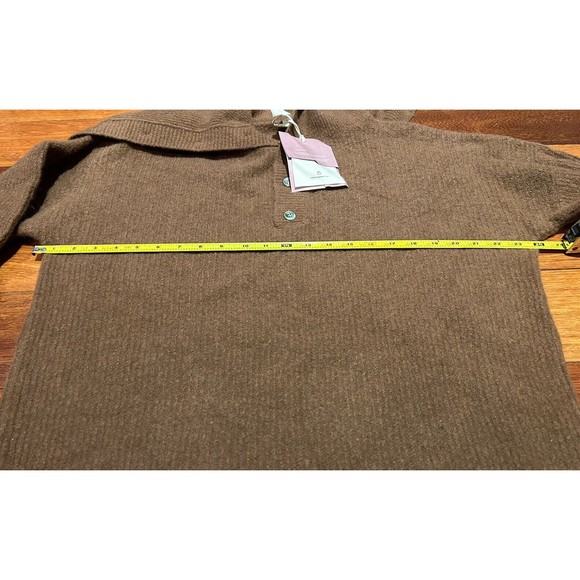Nap Loungewear Sweater Medium Oversized Wool Raccoon Yarn Turtleneck Buttons NEW - Picture 12 of 12